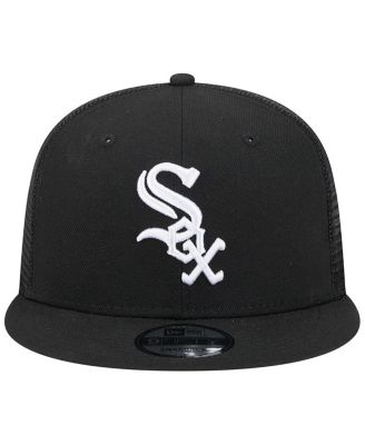 Men's Black Chicago White Sox Team Color Trucker 9FIFTY Snapback Hat