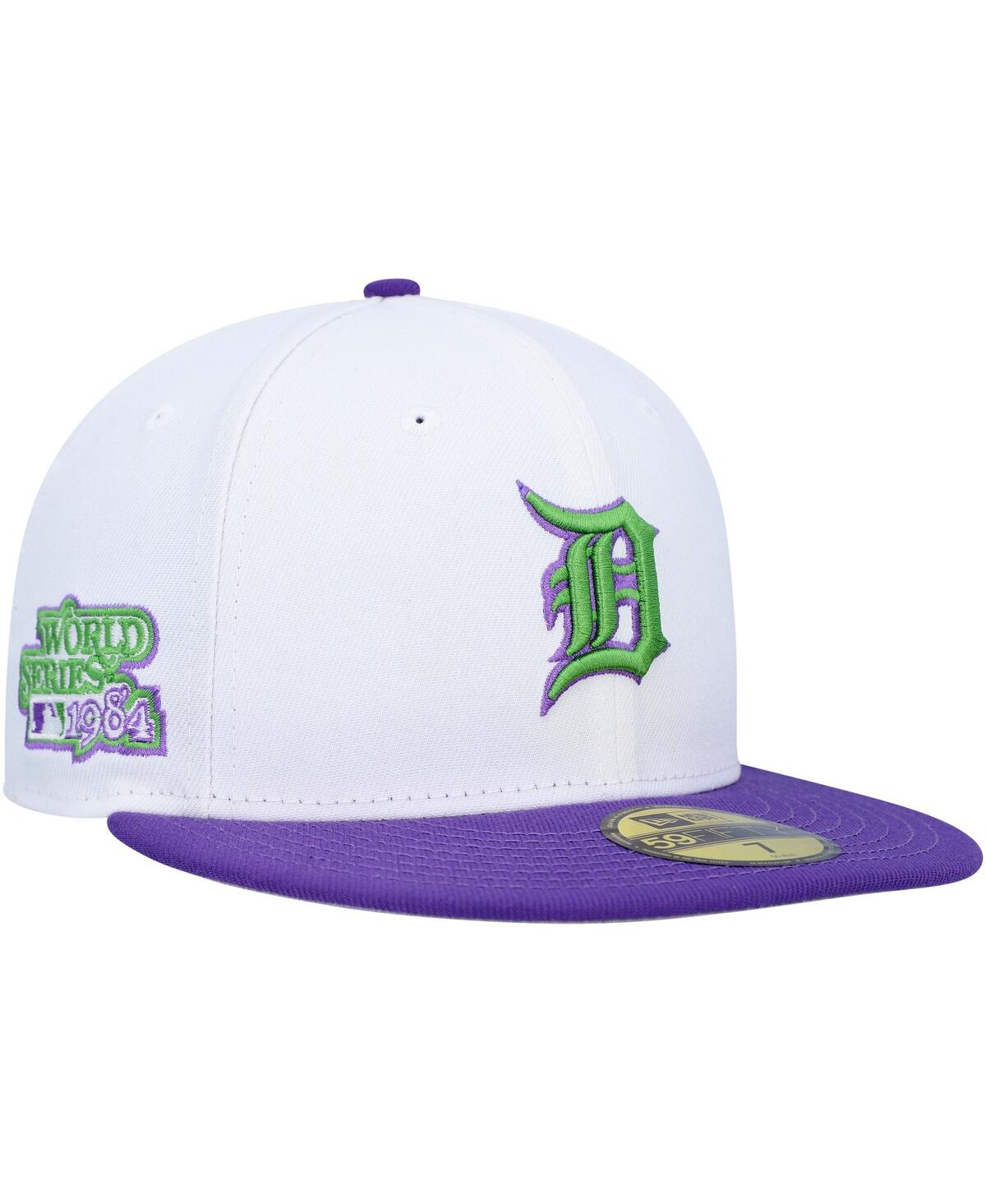 Men's New EraDetroit Tigers 1984 World Series Side Patch 59FIFTY Fitted Hat - White