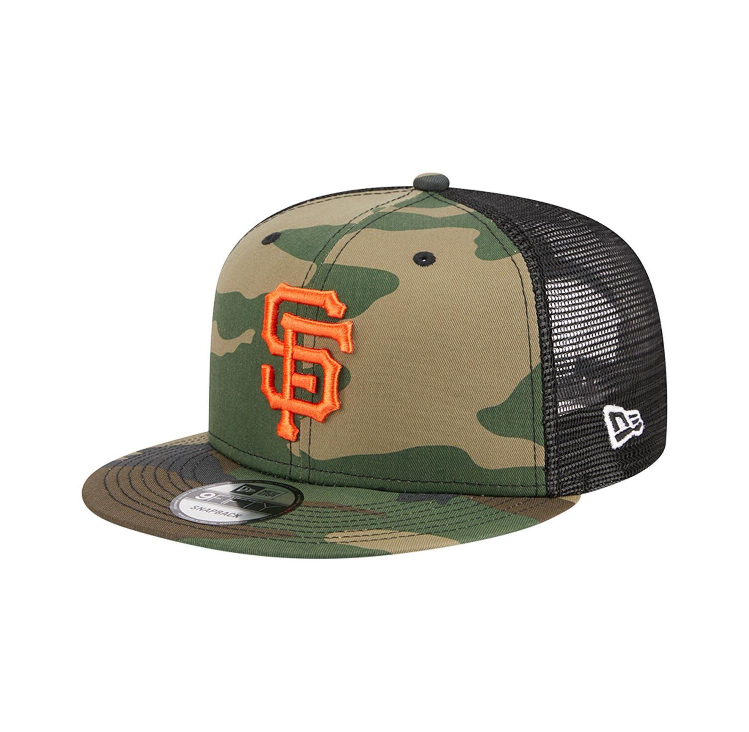 Men's Camo San Francisco Giants Woodland Camo Trucker 9FIFTY Snapback Hat