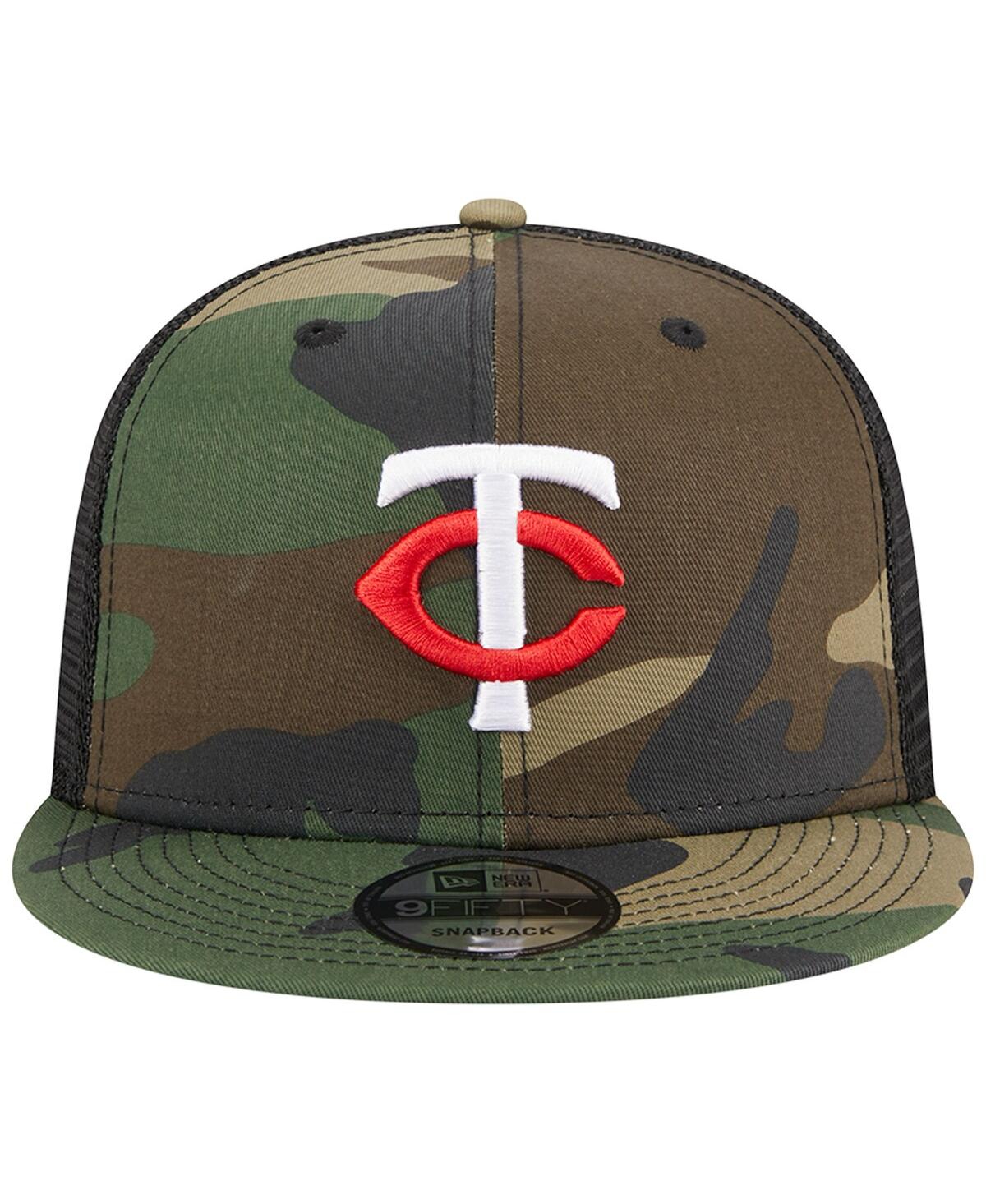 Men's New EraMinnesota Twins WoodlandTrucker 9FIFTY Snapback Hat - Camo