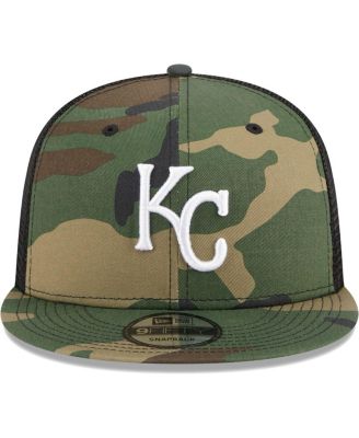Men's Camo Kansas City Royals Woodland Camo Trucker 9FIFTY Snapback Hat