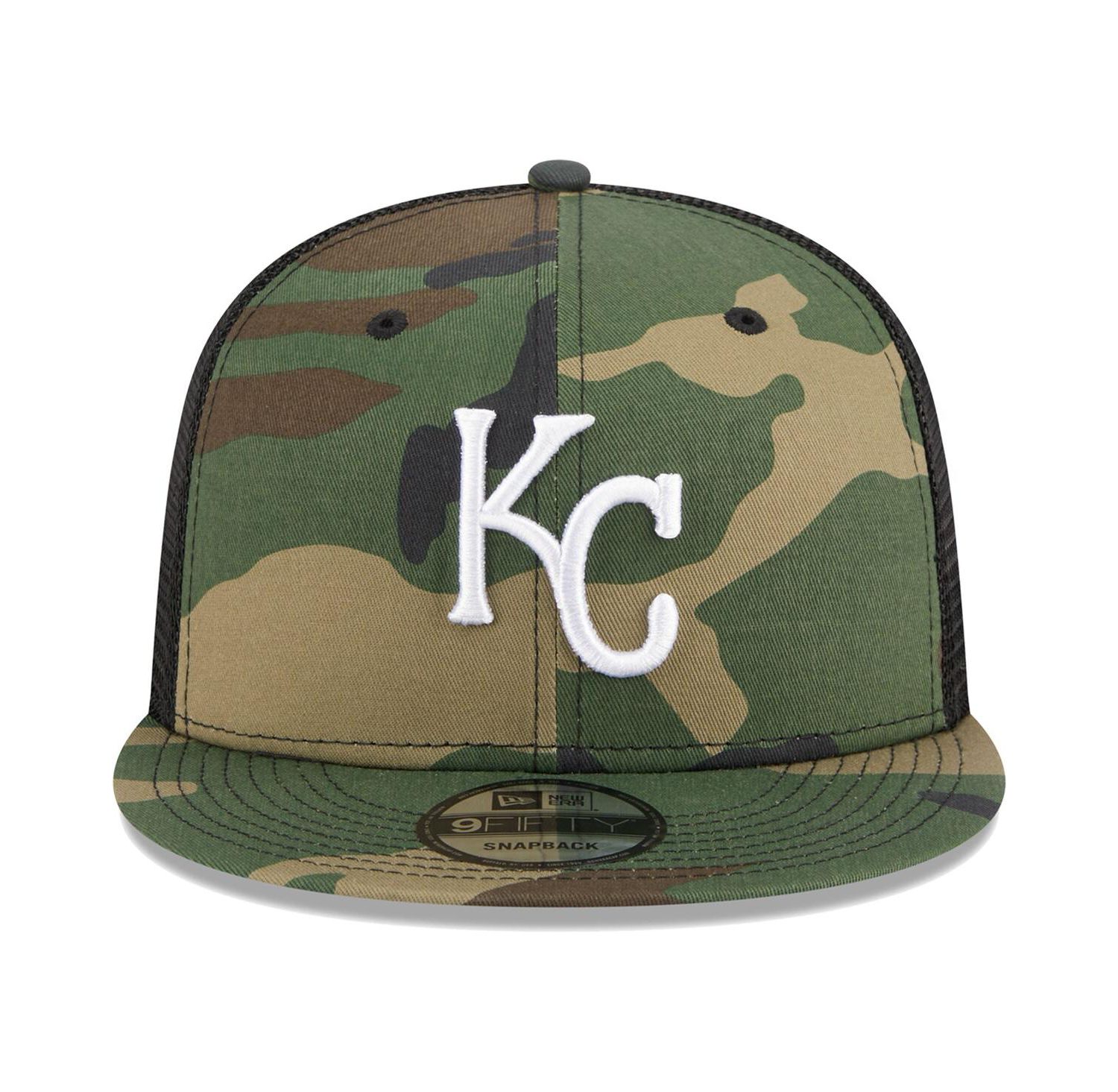 Men's Camo Kansas City Royals Woodland Camo Trucker 9FIFTY Snapback Hat