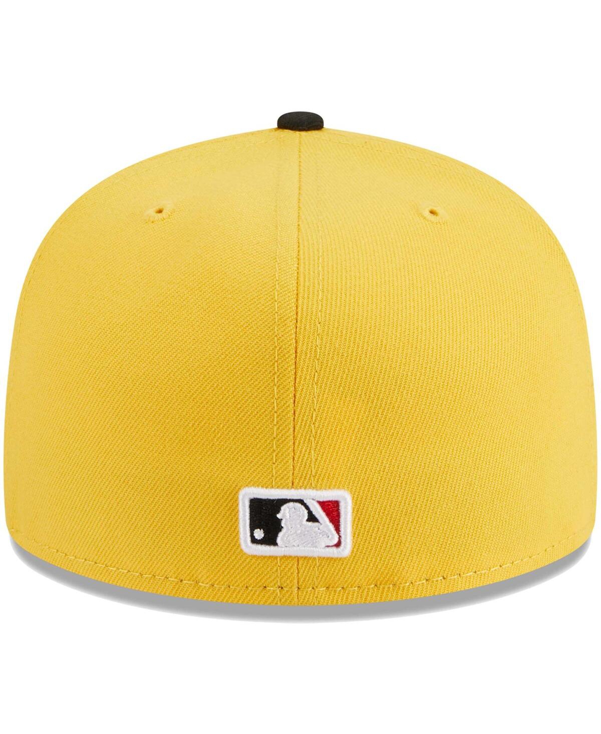 Shop New Era Men's  Yellow, Black New York Mets Grilled 59fifty Fitted Hat In Yellow,black