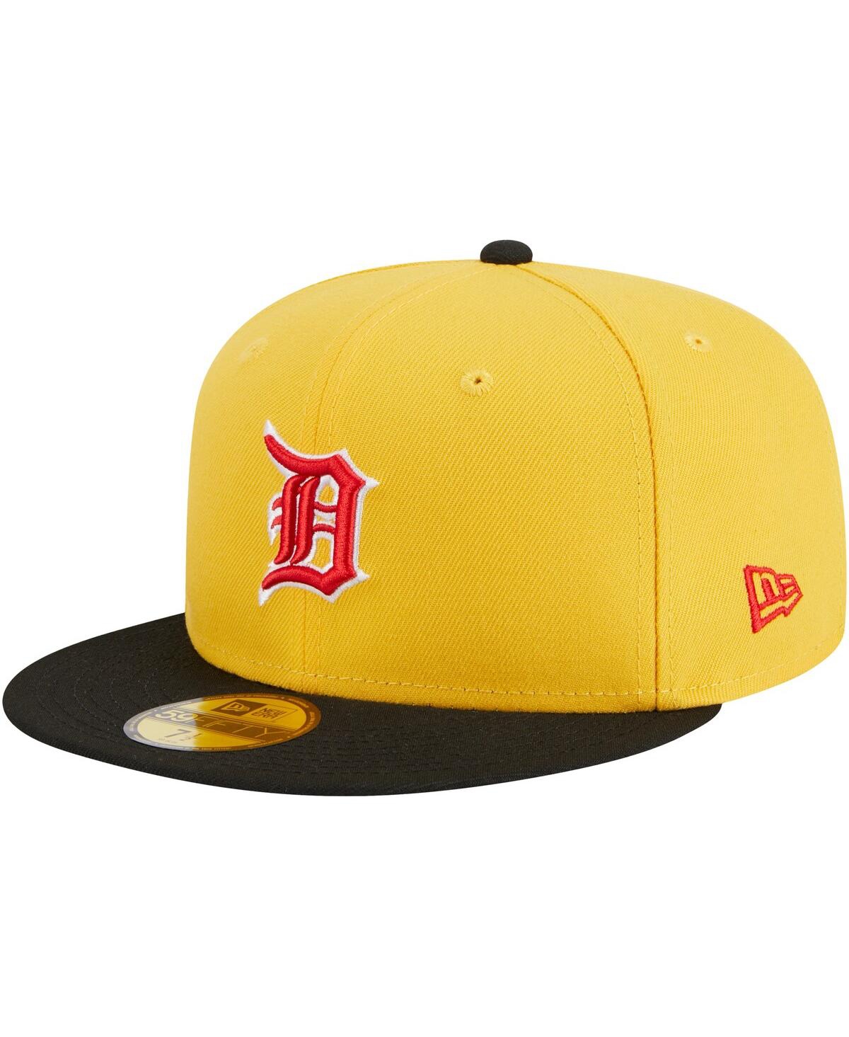 Men's New Era Black Detroit Tigers Grilled 59FIFTY Fitted Hat - Black