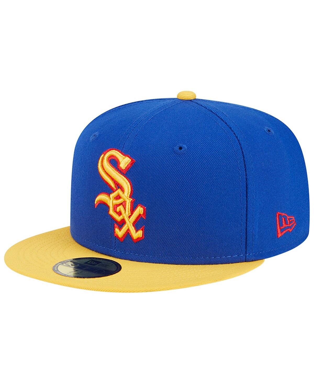 Shop New Era Men's  Royal, Yellow Chicago White Sox Empire 59fifty Fitted Hat In Royal,yellow