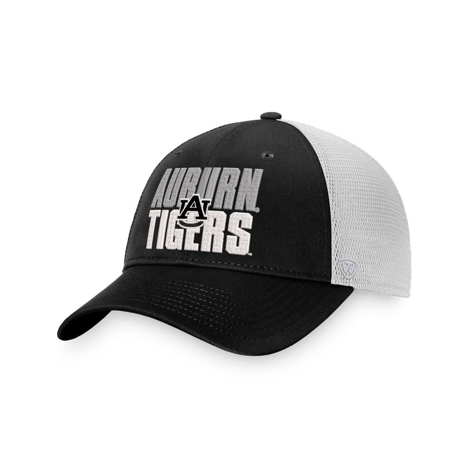 Men's Black, White Auburn Tigers Stockpile Trucker Snapback Hat