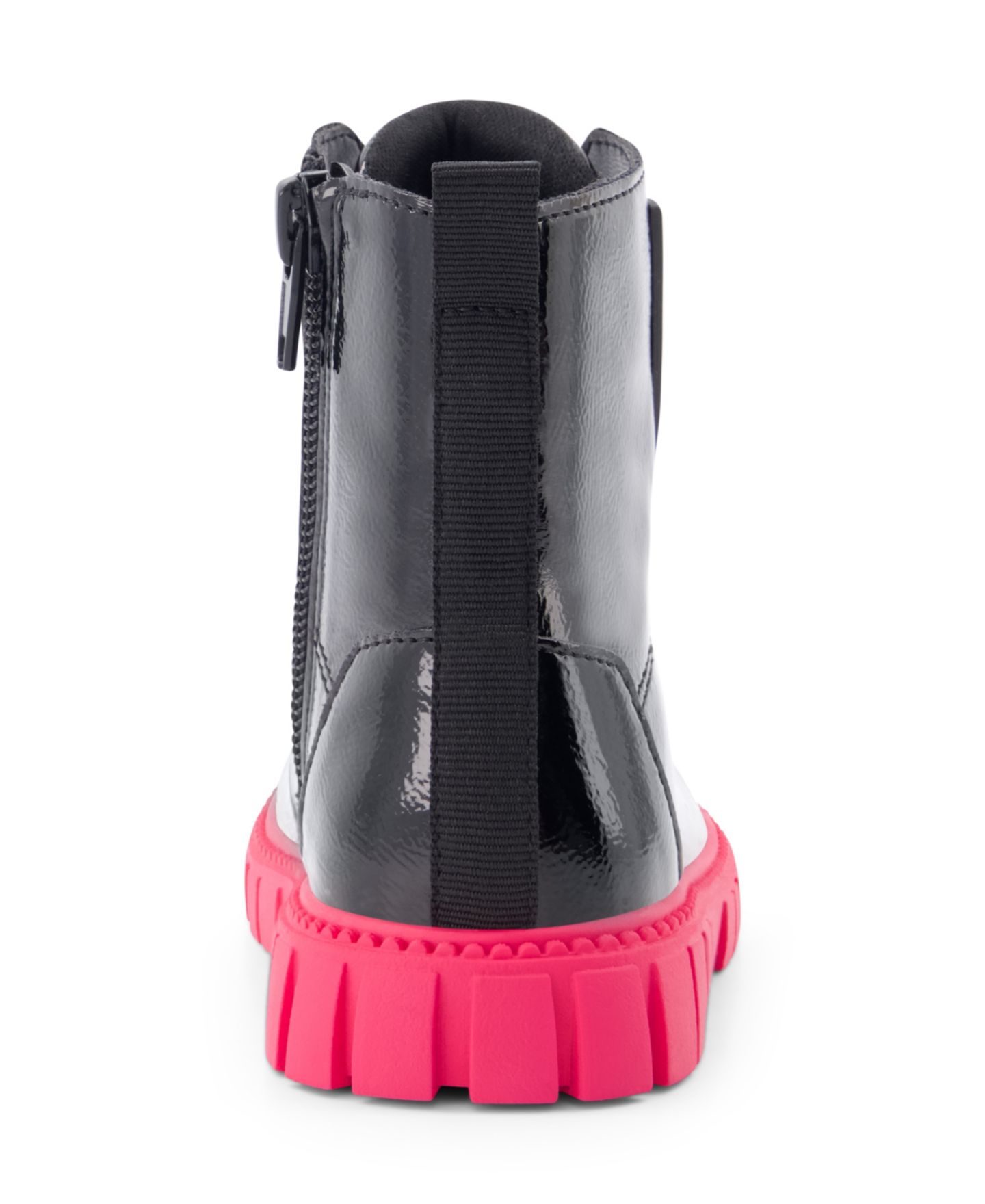 Ботинки DKNY Carrie Combat Zipper Closure Lace-Up Boots для девочек-малышей, цвет: Чёрный — фото 3