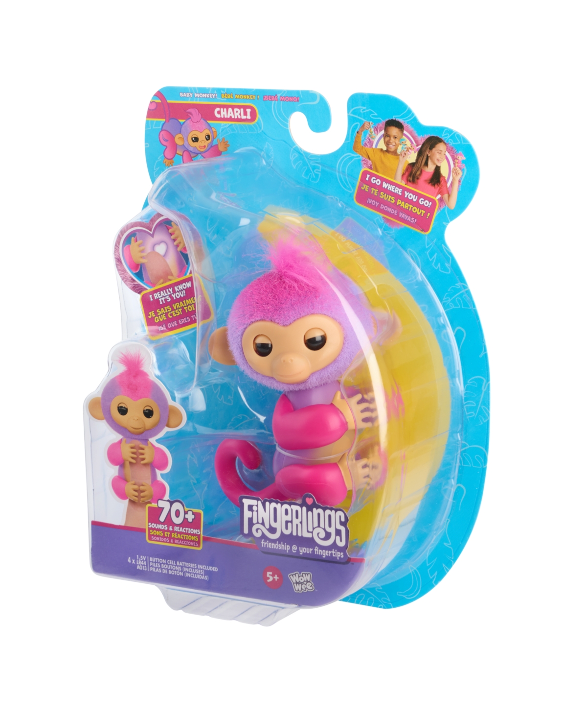 Shop Fingerlings Interactive Baby Monkey Charli, Reacts To Touch With 70+ Sounds & Reactions In No Color