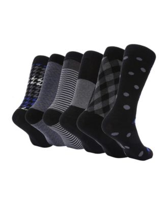 Men's Traditional Dress Crew Socks 6 Pack