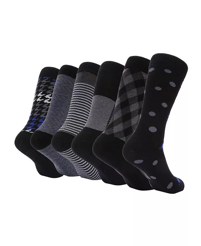 Men's Traditional Dress Crew Socks 6 Pack - thumbnail 8