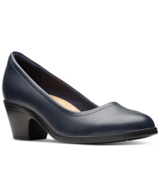 Clarks Women's Emily Pearl Pump - Leather Mary Jane Shoes With Ortholite Comfort Footbed