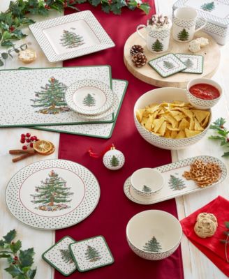 Christmas Tree Polka Dot Large Placemats, Set of 4