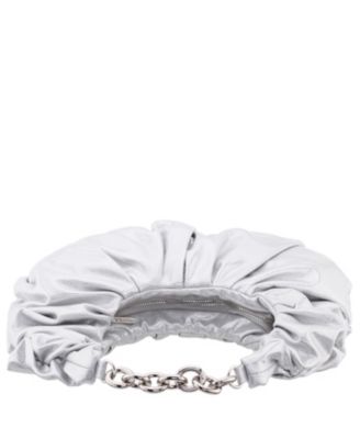Ruched Metallic Hobo
