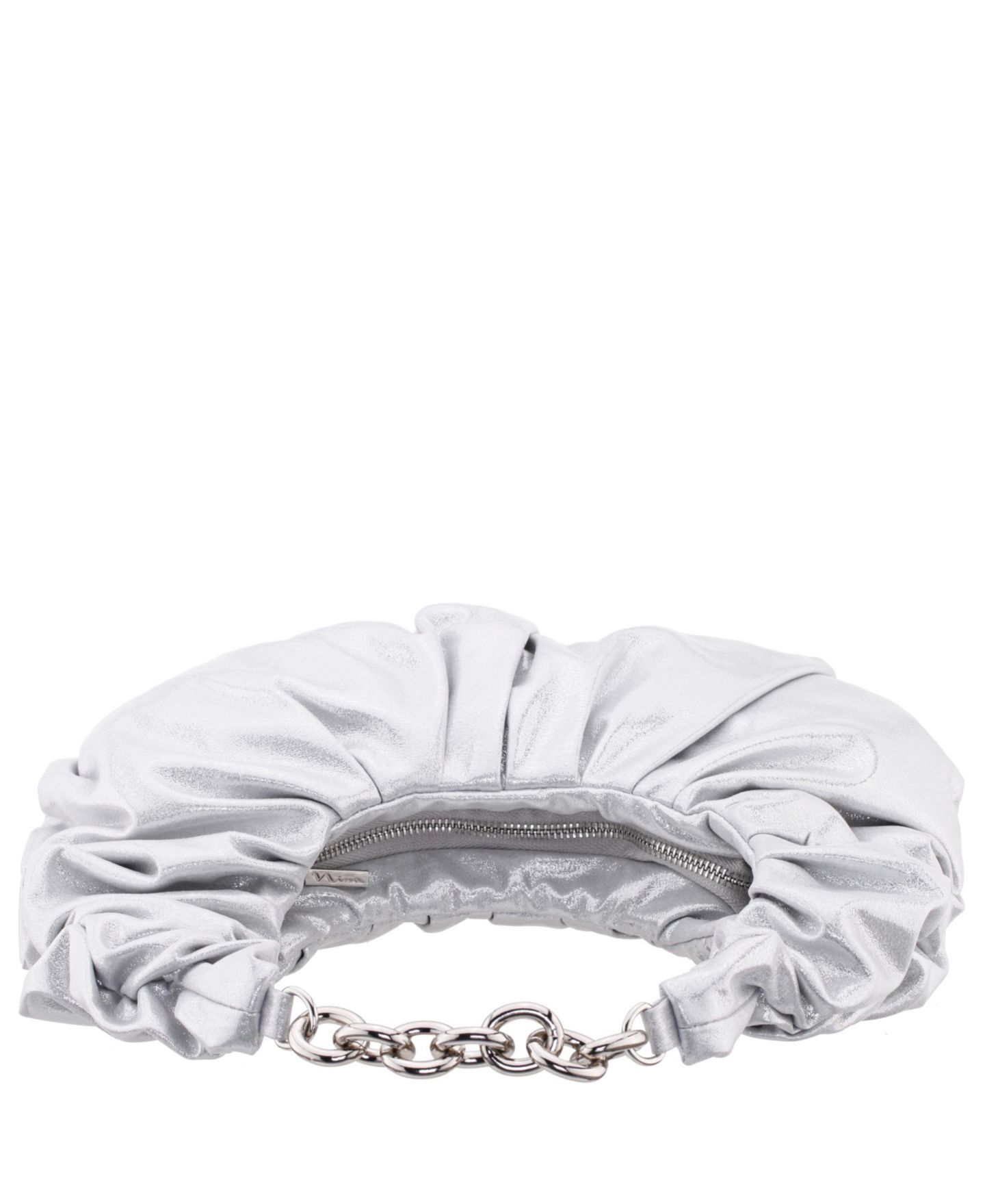 Женская сумка Nina Ruched Metallic Hobo, цвет: Серебряный — фото 5