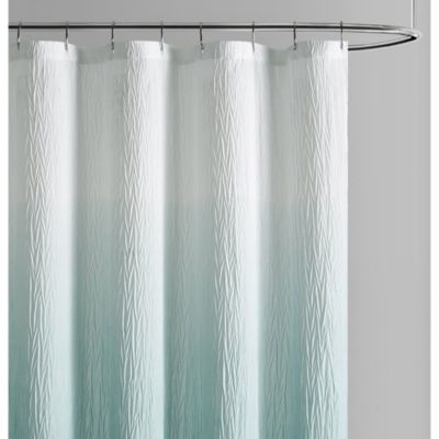 Tis The Season Winter Christmas Trees & Snowflakes Green Fabric Shower Curtain - Standard Size