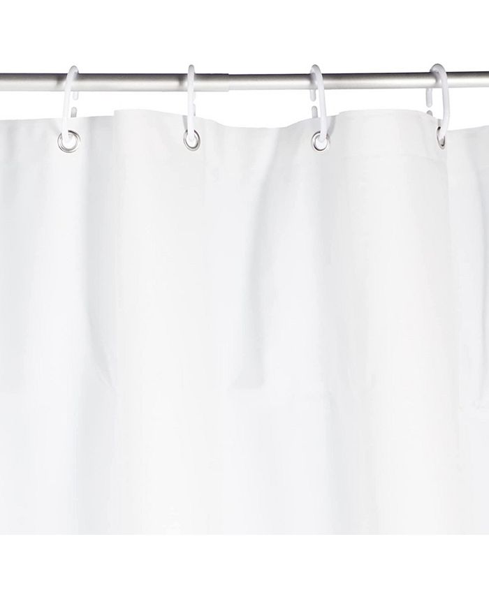 Kate Aurora Hotel Collection Extra Long Heavyweight PEVA Vinyl White Shower Curtain Liner 84