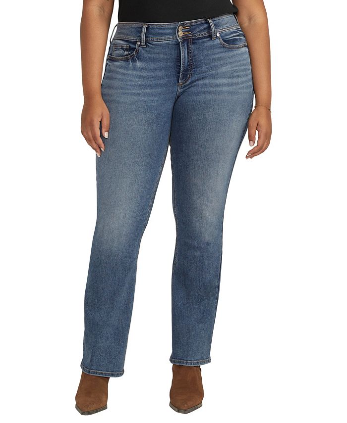 Silver Jeans Co. Plus Size Suki Mid Rise Curvy Fit Slim Bootcut Jeans ...