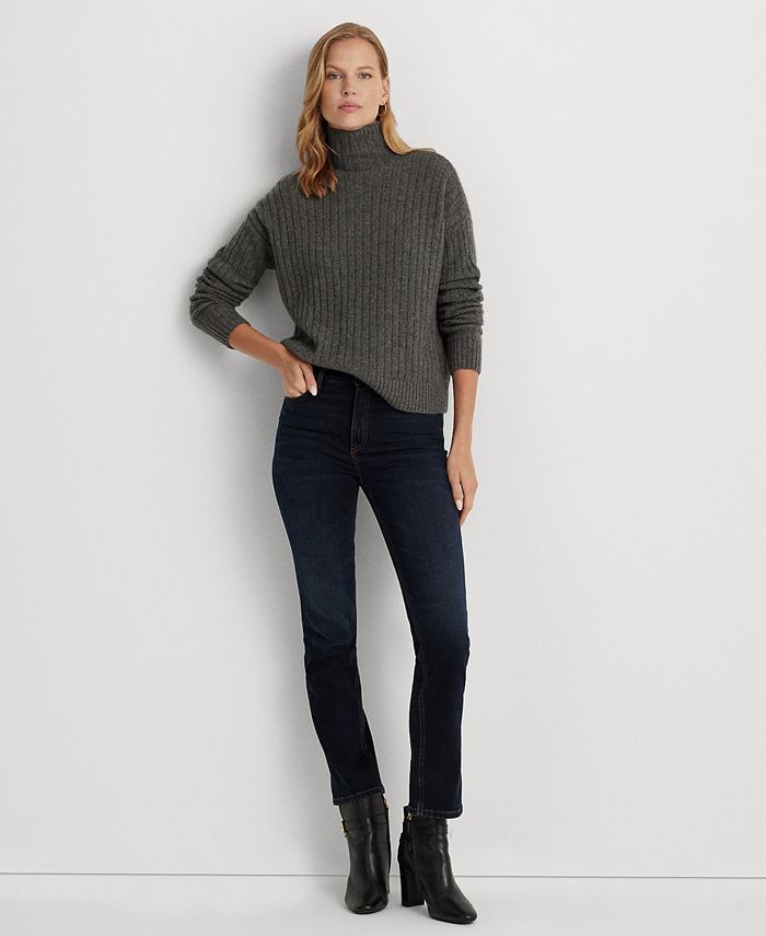Lauren Ralph Lauren Women's High-Rise Straight Ankle Jeans - Macy's