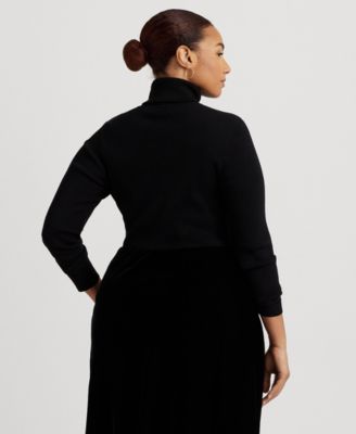 Plus-Size Ribbed Turtleneck Sweater