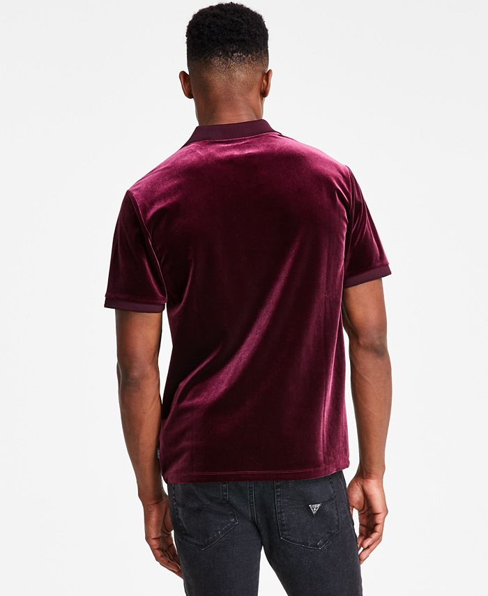 GUESS Men's Rio Liquid Velvet Short Sleeve Polo Shirt - Macy's