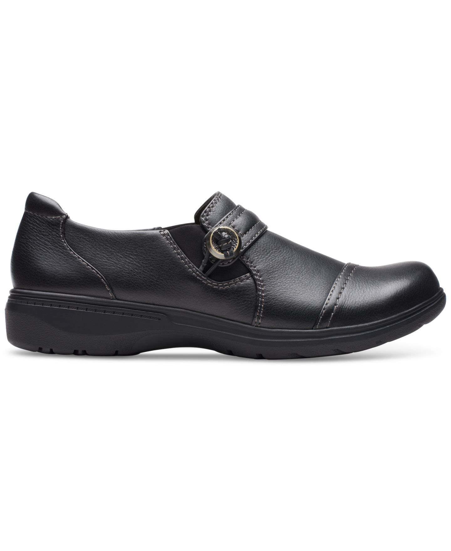 Женские туфли Clarks Carleigh Pearl Strapped Slip-On, цвет: Чёрный — фото 2
