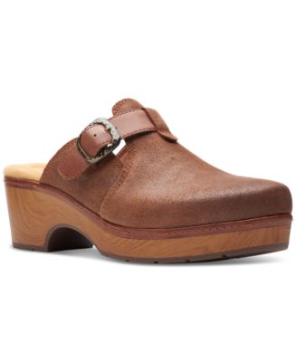 Clarks - Women's Paizlee Nora Slip-On Buckled Platform Clogs