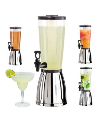 3 Quart Beverage Dispenser with Ice Tube Ez-Pour Spigot