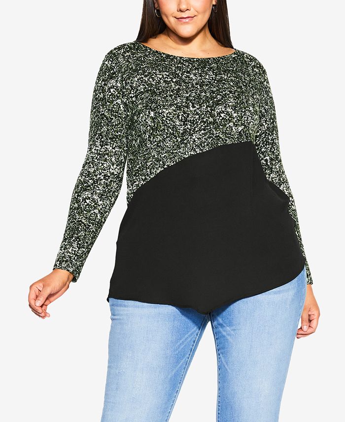 AVENUE Plus Size Carla Print Top Macy s
