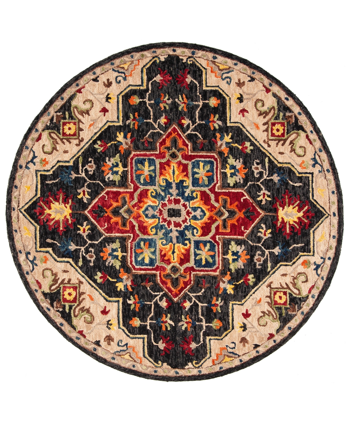 Safavieh Aurora APN511 9' x 9' Round Area Rug - Charcoal