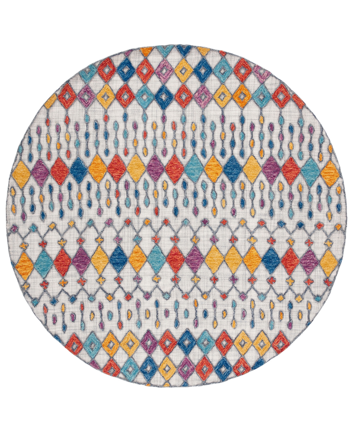 Safavieh Aurora APN531 7' x 7' Round Area Rug - Silver