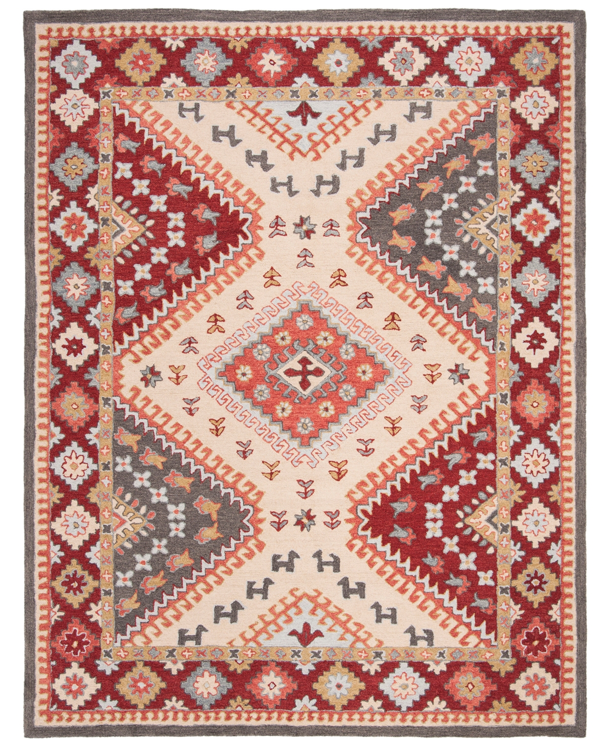 Safavieh Aurora APN801 9' x 12' Area Rug - Red, Ivory