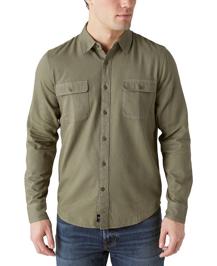 Lucky Brand Men's Lived-in Long Sleeve Workwear Shirt - Macy's