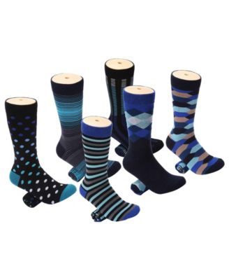 Men's Sharp Twilight Dress Crew Socks 6 Pack