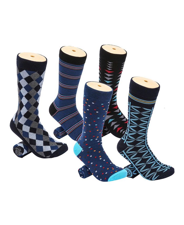Mio Marino Men's Exceptional Evening Crew Socks 5 Pack - Macy's