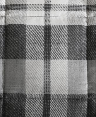 Cross View Plaid Brushed Micro Suede Comforter Sets