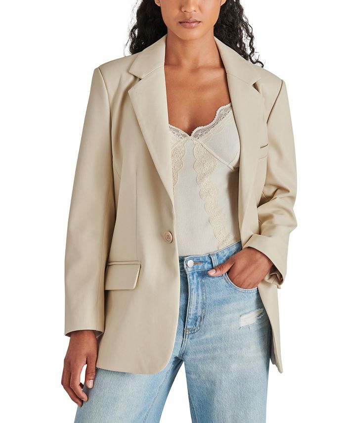 Steve Madden Women's Imaan Faux Leather Blazer Macy's