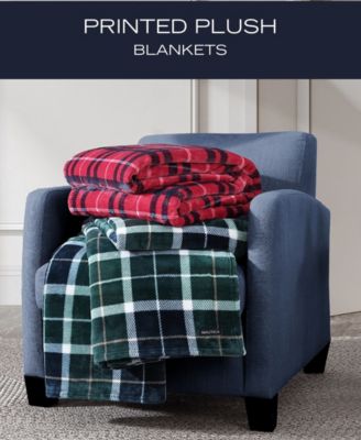 North Sail Plaid Ultra Soft Plush Fleece Blanket, Full/Queen