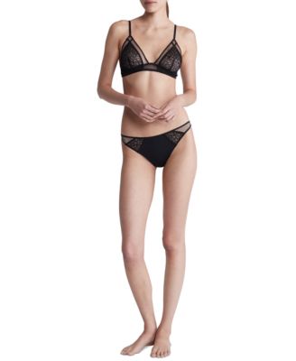 Calvin Klein Women's Graphic Lace Unlined Triangle Bra