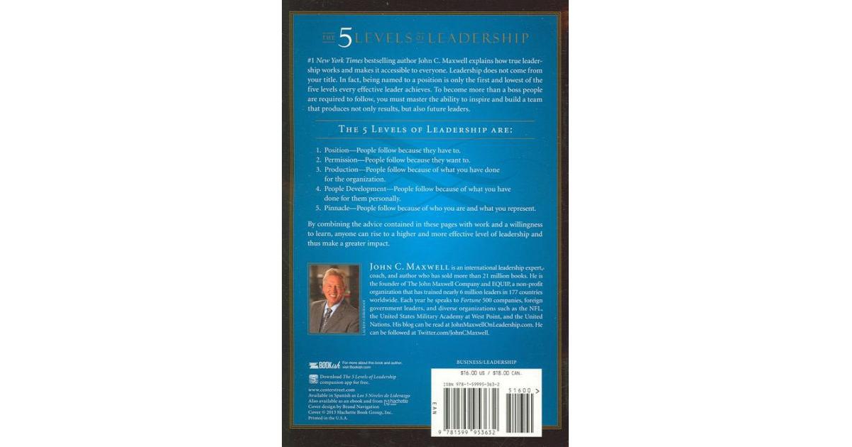 The 5 Levels of Leadership- Proven Steps to Maximize Your Potential by John C. Maxwell