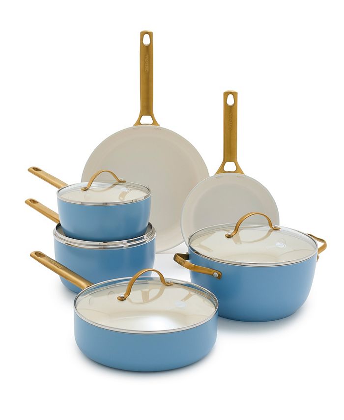 Achieve 10pc Hard Anodized Cookware Set, Teal