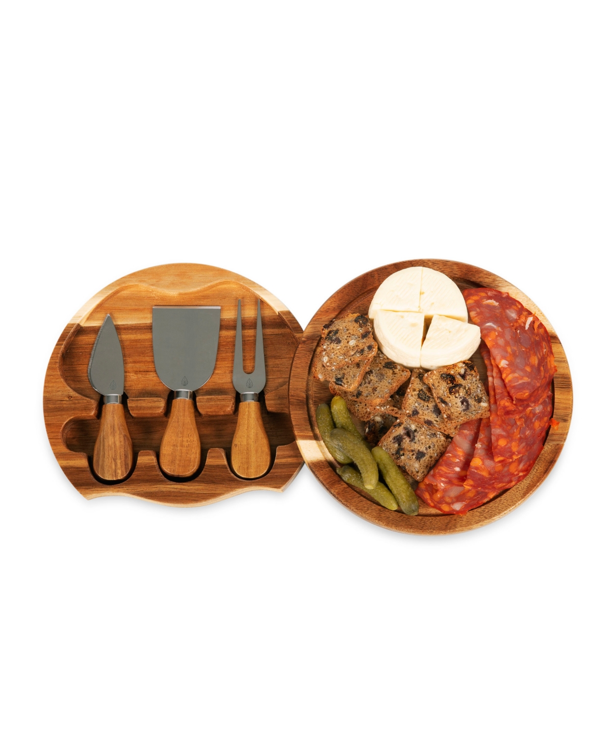 Shop Toscana Disney's Wall-e Acacia Brie Cheese Cutting Board Tools Set In Acacia Wood