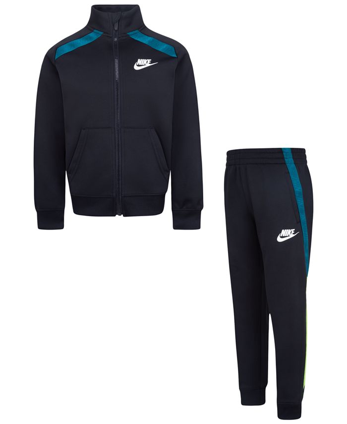 Nike Little Boys Sportswear Taping Full-Zip Jacket and Pants, 2 Piece ...