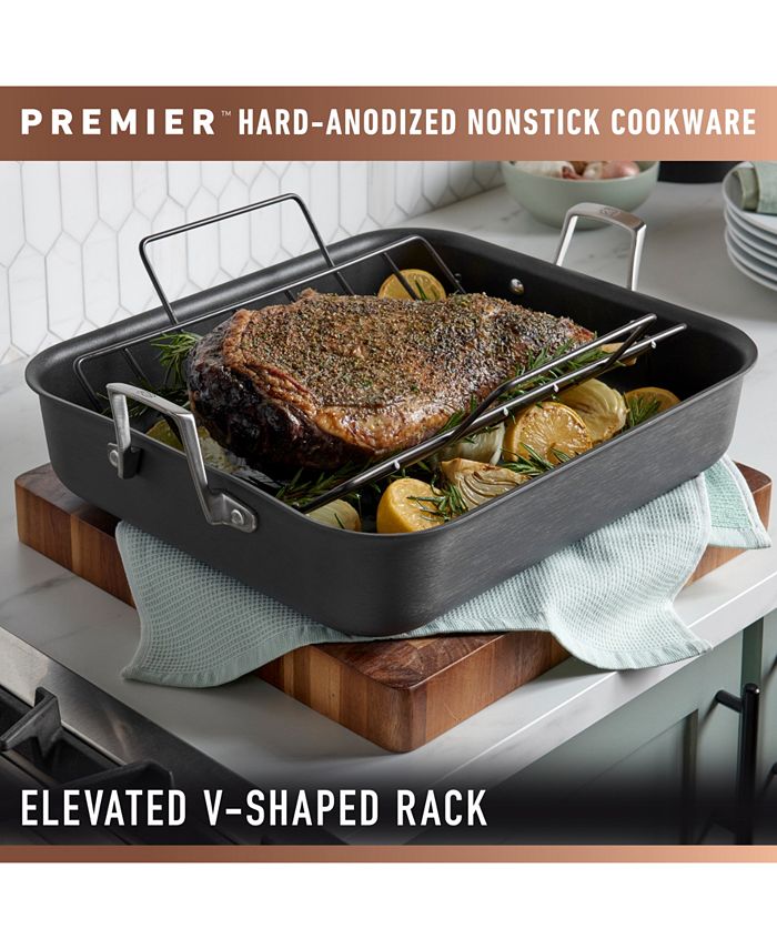 Calphalon Premier HardAnodized Nonstick 16" Roasting Pan with Rack