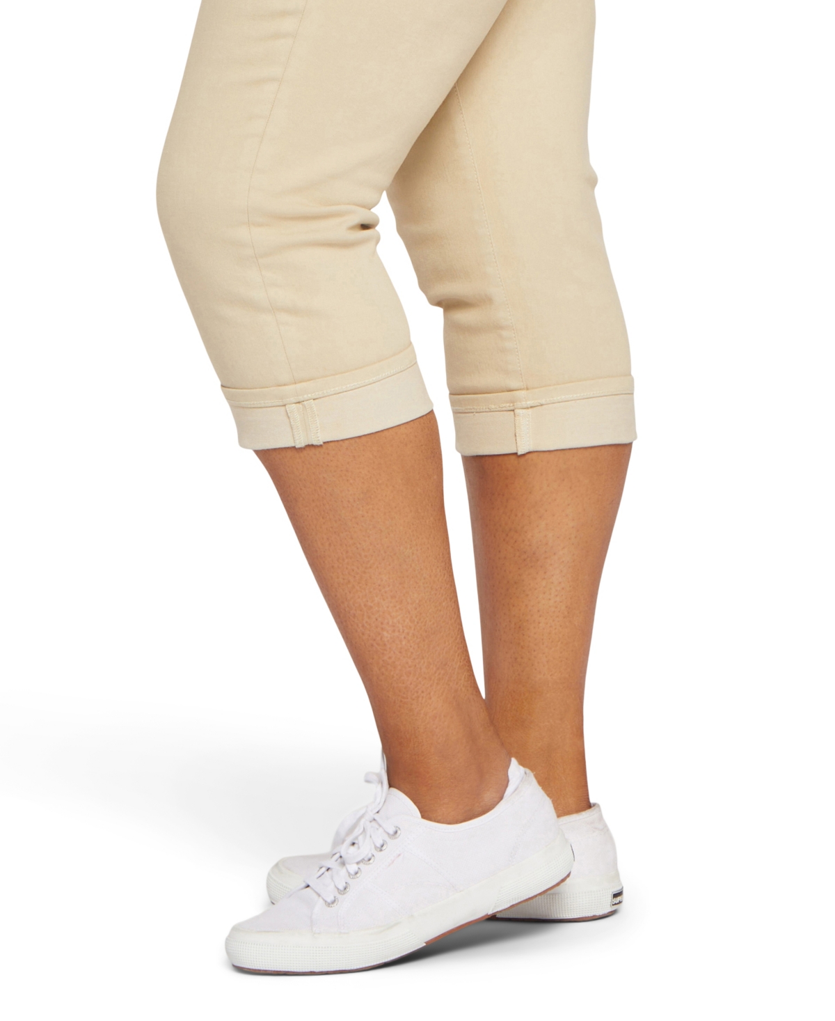 Nydj Plus Size Marilyn Straight Crop Cuff Jeans In Butter