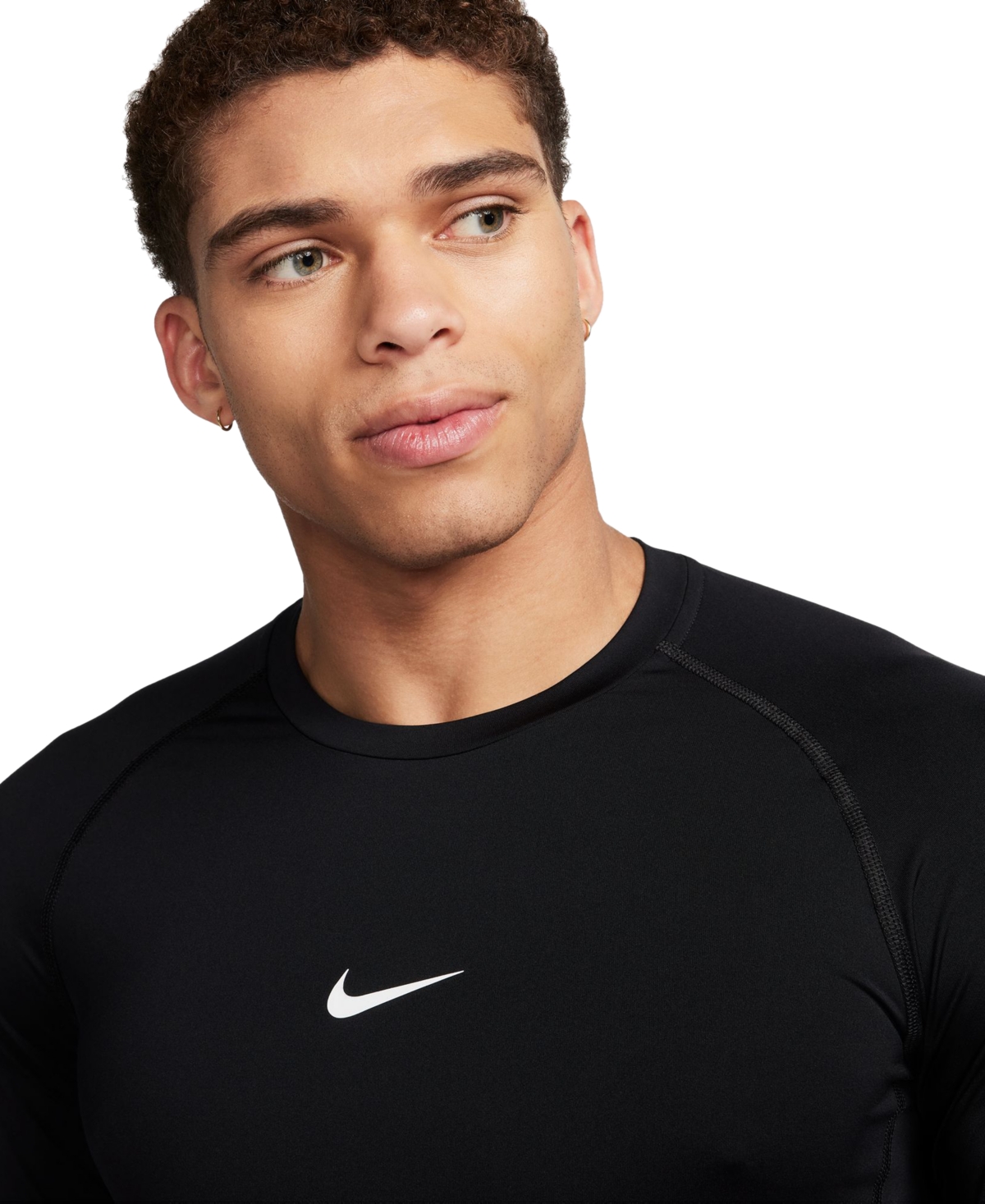 Nike Men's Pro Slim-Fit Dri-fit Long-Sleeve T-Shirt -white