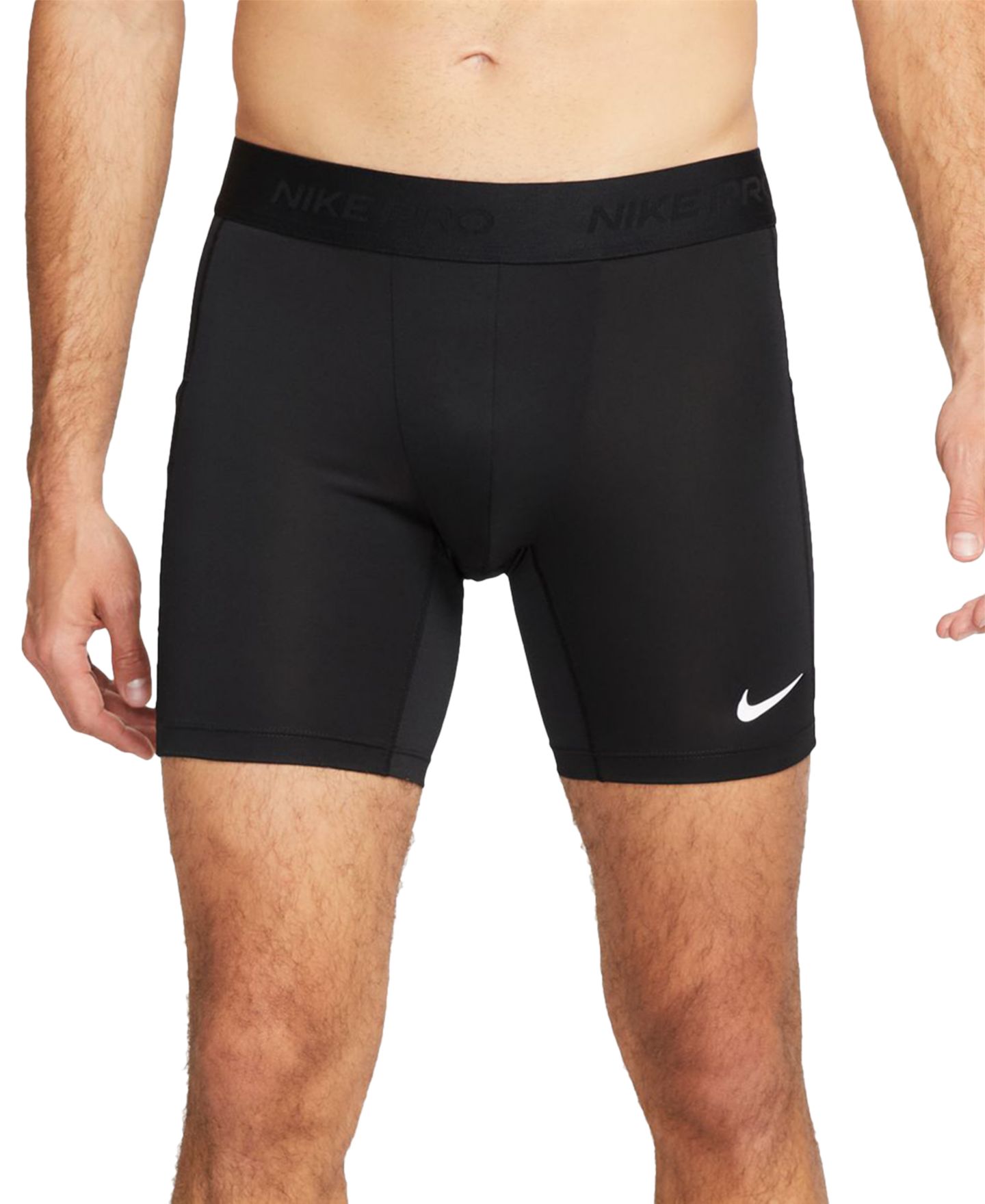 Мужские шорты для фитнеса Nike Pro Dri-FIT, цвет: Чёрный / Белый — фото 1