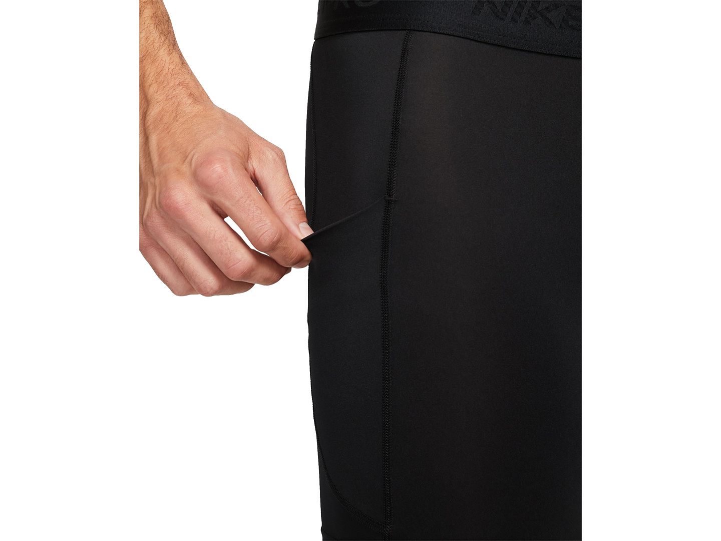 Мужские шорты для фитнеса Nike Pro Dri-FIT, цвет: Чёрный / Белый — фото 3