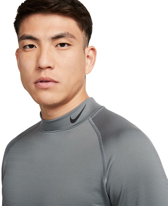 Nike Men's Pro SlimFit DriFIT Mock Neck LongSleeve Fitness Shirt