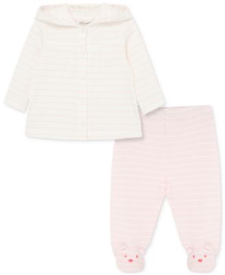 Little Me - Baby Girls 2-Pc. Charms Striped Cardigan Set