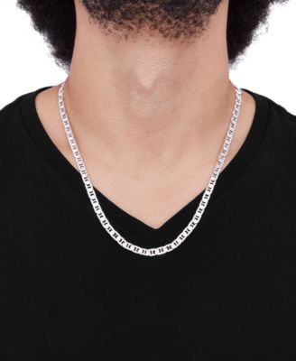 Polished Mariner Link 22" Chain Necklace in 18k Gold-Plated Sterling Silver &&nbsp;Sterling Silver 